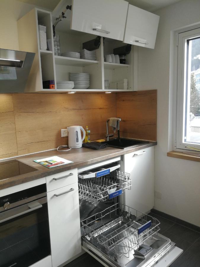 ダヴォス・プラッツHaus Rhaetikon 1. Og, Linksアパートメント エクステリア 写真