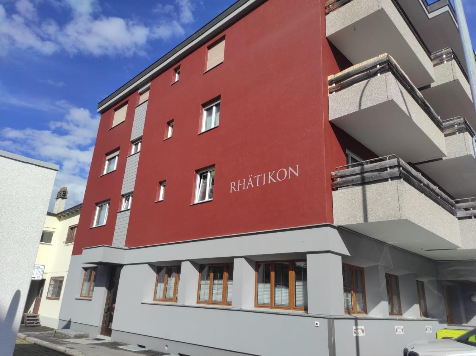 ダヴォス・プラッツHaus Rhaetikon 1. Og, Linksアパートメント エクステリア 写真